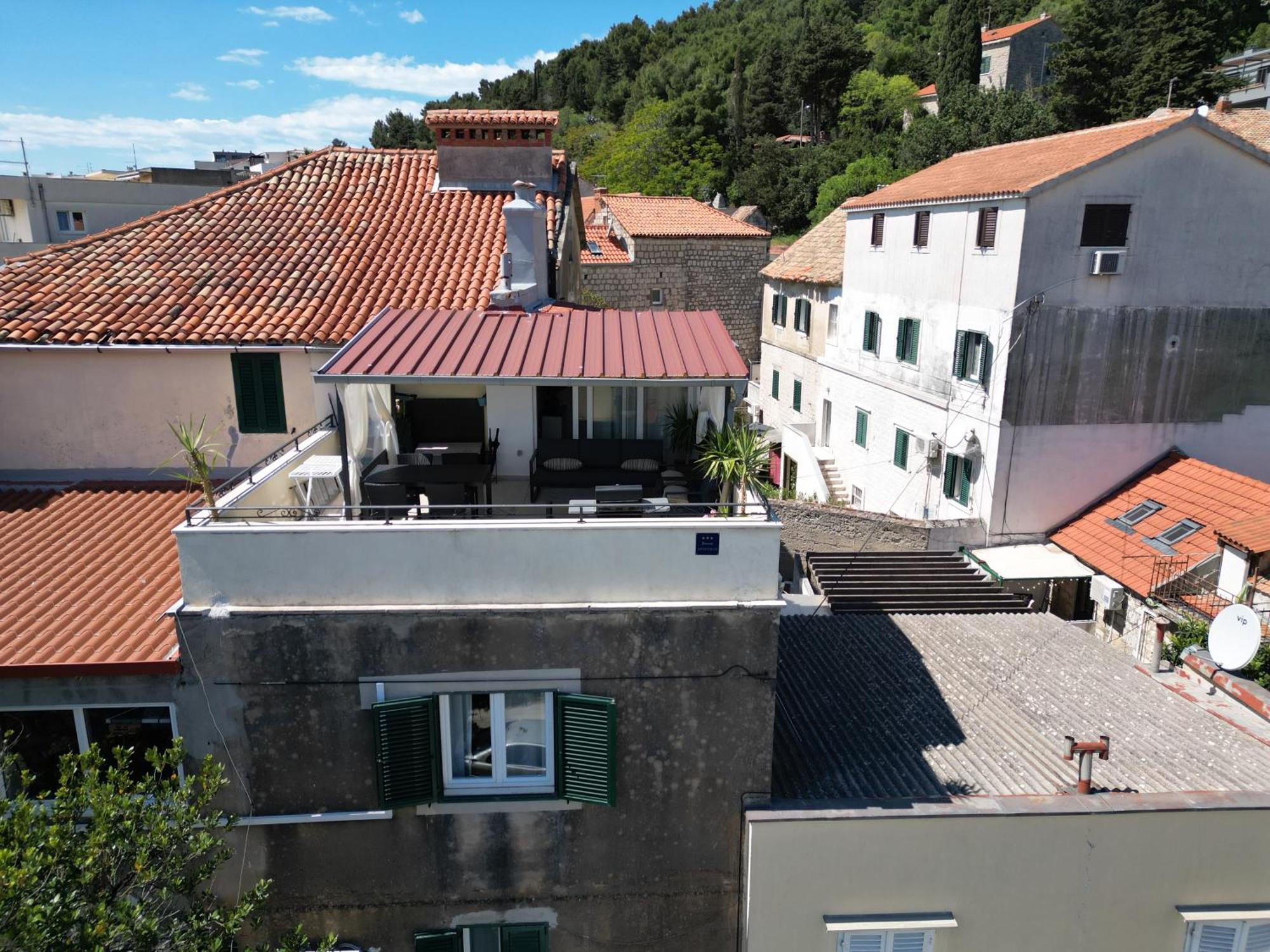 Prime Location Penthouse Apt With A Large Terrace Split Exteriér fotografie